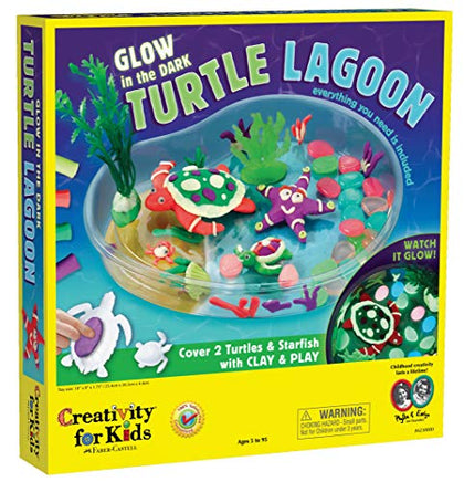 Creativity for Kids Create with Clay Turtle Lagoon - Marine Biology Crafts for Kids - Build a Sea Turtle Habitat with Clay, Multi (6238000) Medium