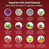 Herbal Uric Acid Cleanse and Detox - Essential Daily Kidney Cleanse and Uric Acid Support for Adults - Joint Support Supplement and Detox Cleanse with Tart Cherry Extract Capsules for Men and Women