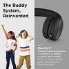 LilGadgets Connect+ Pro Kids Headphones Black Headphones - Designed with Kids' Comfort in Mind, Foldable Over-Ear Headset with in-line Microphone, Audiofones, Auriculares, Black