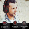 PowerLocus Bluetooth Over-Ear Headphones, Wireless Stereo Foldable Headphones Wireless and Wired Headsets with Built-in Mic, Micro SD/TF, FM for iPhone/Samsung/iPad/PC (Black/Red)