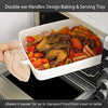 Baking Pan Rectangular, Oven Dish Baking Tray, Heavy Duty Ceramic Pans for Cake, Lasagna, Banquet and Daily Use, 3.6 Quart High Capacity