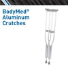 BodyMed Aluminum Crutches, Adult, Medium, 5' 2
