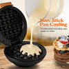 CROWNFUL Mini Waffle Maker Machine, 4 Inch Chaffle Maker with Compact Design, Easy to Clean, Non-Stick Surface, Recipe Guide Included, Perfect for Breakfast, Dessert, Sandwich, or Other Snacks, Black