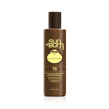 Sun Bum SPF 15 Browning Lotion | Vegan and Hawaii 104 Reef Act Compliant (Octinoxate & Oxybenzone Free) Broad Spectrum Moisturizing UVA/UVB Sunscreen Tanning Lotion with Vitamin E | 8.5 oz
