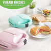 GreenLife Pro Electric Panini Press Grill and Sandwich Maker, French Toast Breakfast Sandwich and Waffle's, Healthy Ceramic Nonstick Plates,Easy Indicator Light, PFAS-Free, Pink