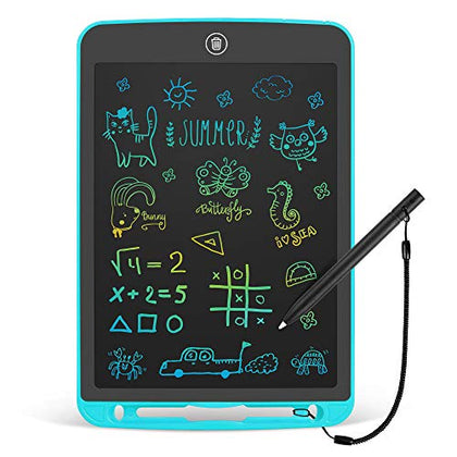LCD Writing Tablet 10 Inch Toddler Doodle Board,Colorful Drawing Tablet, Erasable Reusable Electronic Painting Pads, Educational and Learning Kids Toy for 3 4 5 6 Year Old Boys and Girls(Sky Blue)