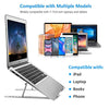 Laptop Stand, Laptop Holder Riser Computer Stand, Adjustable Aluminum Foldable Portable Notebook Stand, Compatible with MacBook Air Pro, HP, Lenovo, Dell, More 10-15.6 Laptops and Tablets (Silver)