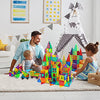 Bmag Magnetic Tiles, 100PCS Magnet Building Blocks for Kids, Stacking Building Set for Boys Girls, STEM Preschool Educational Learning Construction Toy with 2 Cars