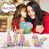 54 PCS Magnetic Blocks Toddler Toys for 3+ Year Old Girls & Boys, Magnetic Tiles Castle Building Blocks Princess Toys, Birthday Gifts for 3 4 5 6 7 8+ Year Old, Learning STEM & Sensory Toys for Kids