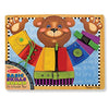 Melissa & Doug Basic Skills Puzzle Board - Wooden Educational Toy - Learn To Button Busy Board, Activity Board For Fine Motor Skills, Developmental Toy For Toddlers Ages 3+