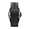 Diesel Men's 46mm Master Chief Quartz Stainless Steel and Leather Three-Hand Watch, Color: Black (Model: DZ1657)