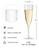 HyHousing 6 Oz Clear Glasses 16 Pack, Hard Disposable Plastic Champagne Flute Ideal for Home Daily Life Wedding Toasting Drinking Champagne , New Years Eve Party Supplies 2023