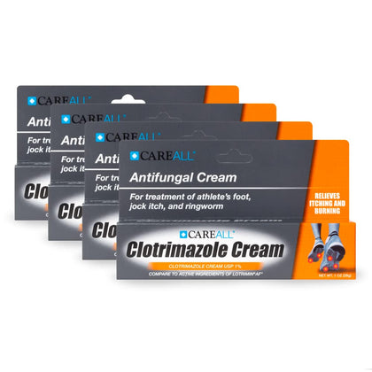 CareAll (4 Pack 1.0 oz. Clotrimazole Antifungal Cream 1%, Cures Most Athletes Foot, Jock Itch and Ringworm