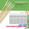 U.S. Art Supply 21-Piece Artist Acrylic Painting Set with Wooden H-Frame Studio Easel, 12 Vivid Acrylic Paint Colors, Stretched Canvas, 6 Brushes, Painting Palette - Kids Students, Adults, Starter Kit
