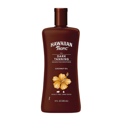 Hawaiian Tropic Dark Tanning Oil, SPF 0, 8 Fluid Ounce (Pack of 3)