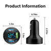 4 Ports USB Car Charger USB Adapter with Voltmeter,Type C Port PD 3.1/QC 3.0 Super Fast Charging Car Cigarette Lighter Plug for iPhone 14 13 12,S22 S21 S20,iPad Pro& More Mobil Phone (Black)