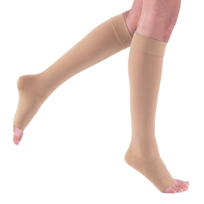 JOBST Relief Knee High 20-30 mmHg Compression Socks, Open Toe, Beige, Small
