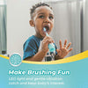 Papablic Toddler Sonic Electric Toothbrush for Ages 1-3 Years, Baby Electric Toothbrush with Cute Dino Cover and Smart LED Timer, 2 Brush Heads (Debby)