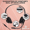 Sonitum Headset with Microphone - Noise Canceling Computer Headset for Office, Meetings, Chat- Comfortable Over-Ear PC Headphones with Rotating Mic- 3.5 Jack for Universal Connectivity (1 Pack)