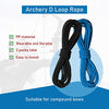 2 Pieces Archery D Loop Rope 10 Feet Archery Bowstring Serving Thread D Loop Rope Release Material Nocking D Loop Rope String (Black and Blue)