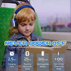 PROHEAR 010 Kids Bluetooth Active Noise Cancelling Headphones with Safe 85dB Volume Limit for Autism, School, Distance Learning, Car and Airplane Trips - Blue