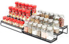 GONGSHI Spice Rack Organizer for Cabinet, Pantry and Countertop, 3 Tier Expandable Seasoning Shelf, Black