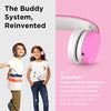 LilGadgets Connect+ Girls Headphones for School Wired with Microphone, Volume Limiting for Safe Listening, Adjustable Headband, Cushioned Earpads for Comfort, Kids Headphones for School, Pink