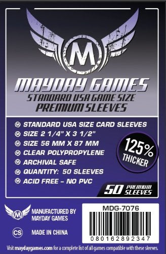 Mayday Games 7076 Usa Boared Game Sleeves,wood, Dark Purple
