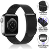 Sunnywoo Metal Stainless Steel Band Compatible with Apple Watch Bands 38mm 40mm 41mm 42mm 44mm 45mm 49mm,Black Loop Adjustable Magnetic Strap for iWatch Series Ultra 8 7 6 5 4 3 2 SE for Women Men
