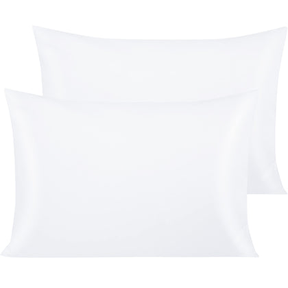 NTBAY 500 Thread Count 100% Egyptian Cotton Queen Pillowcases, Super Soft and Breathable Envelope Closure Pillow Cases, 20x30 Inches, White