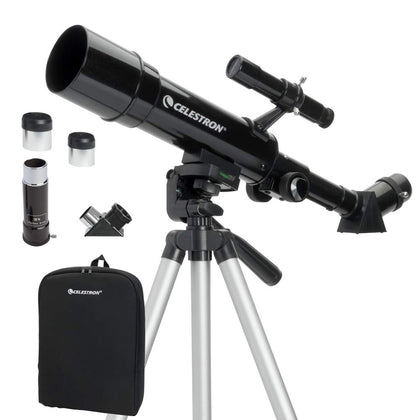 Celestron - 50mm Travel Scope - Portable Refractor Telescope - Fully-Coated Glass Optics - Ideal Telescope for Beginners - Bonus Astronomy Software Package