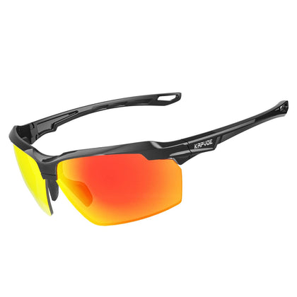 KAPVOE Sports Sunglasses Polarized Cycling Glasses Baseball Running Mountain Bike Triathlon Golf MTB for Men Women
