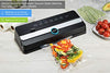 GERYON Vacuum Sealer, Automatic Food Sealer Machine for Food Vacuum Packaging w/Built-in Cutter|Starter Kit|Led Indicator Lights|Easy to Clean|Dry & Moist Food Modes| Compact Design (Black)