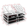 Ikee Design Clear Acrylic Makeup Organizer - Featuring 4 Drawers and Top Removable 12 Lipstick Holders,Enhance Your Vanity, Bathroom, or Dresser with Its Clear Design for Quick Visibility