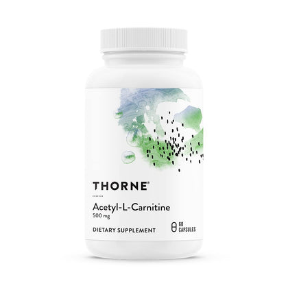 THORNE Acetyl-L-Carnitine - 500 mg - Supports Brain Function and Healthy Nerve Sensations in The Hands and Feet - Gluten-Free, Soy-Free, Dairy-Free - 60 Capsules