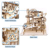 ROKR 3D Wooden Puzzles Marble Run Set - Mechanical Model Kit for Adults DIY Roller Coaster Toys Gifts for Boys/Girls (Marble Fortress)