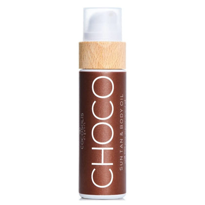 COCOSOLIS CHOCO Suntan & Body Oil - Organic Tanning Bed Lotion - Deep Chocolate Tan - Tanning Accelerator for Indoor Tanning Beds (3.71)