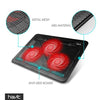 Havit HV-F2056 15.6-17 Inch Laptop Cooler Cooling Pad - Slim Portable USB Powered (3 Fans) (Black+Red)