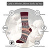 5 Pack Womens Wool Socks Winter Warm Socks Thick Knit Cabin Cozy Crew Soft Socks Gifts for Women, A-blue/Dark Blue/Brown/Red/Green