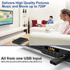 DVD Player, Region Free DVD Players for CD/DVD's, Compact DVD Player Supports NTSC/PAL System with RCA Stable Outputs/USB 128G Input, Contains Remote Control and RCA Cable(Without HDMI Cable)