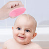 Baby Bath Silicone Cradle Cap Brush/Exfoliating and Massaging Brush/Soft Kids Washcloth (Pink + Rose Red)