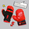 Whoobli Punching Bag for Kids Incl Boxing Gloves | 3-10 Years Old Adjustable Kids Punching Bag with Stand | Boxing Bag Set Toy for Boys & Girls (Red Black)
