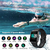 Fitness Tracker, Smart Watch for Android Phones iPhone Compatible Step Tracker Heart Rate Monitor, IP68 Waterproof Fitness Watch Sleep Monitor, Calorie Counter, Pedometer for Men Women