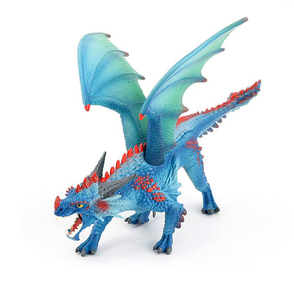 Realistic Snow Dragon Model Figure Toys, Blue Flying Dragon Figurines Collection Dinosaur Gifts Earth Fantastic Creatures
