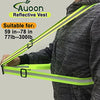 AUOON Reflective Running Vest,Safety Reflective Vest with Adjustable Strap for Running,Cycling, Motorcycle and Walking,Fits over Outdoor Clothing,Breathable Waterproof Lightweight (2 Pack)