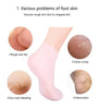Silicone Moisturizing Socks Softening Dry Cracked Feet Rough Skins & Anti Slip Aloe Socks for Dry Cracked Feet Women for Softening Calluses, Foot Spa Gel Silicone Socks for Women (2 Pairs)