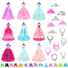 BARWA 10 Pcs Dresses with 17 Accessories Handmade Doll Clothes and Accessories Wedding Gowns Party Dresses for 11.5 inch Dolls