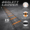 Yes4All Speed Agility Ladder Training Equipment with Carry Bag - 12 Rungs Orange