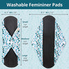 7pcs Set 1 pc Mini Wet Bag +6pcs Absorbent Reusable Sanitary Pads/Washable Bamboo Cloth Menstrual Pads(Autumn,S)