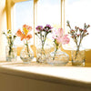 ART & ARTIFACT Mini Vases for Flowers - Small Glass Vases, Clear 5 Vase Set Single Bud Vases for Flowers, Room Decor - Clear
